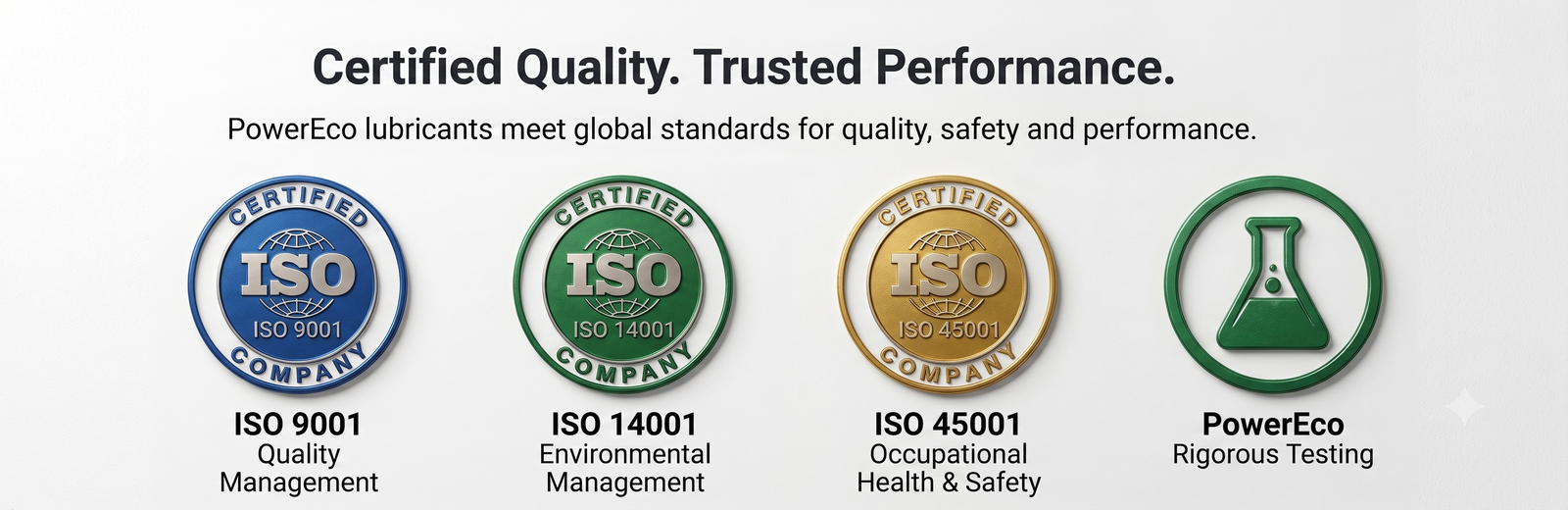Certified Quality. Trusted Performance. PowerEco Certifications